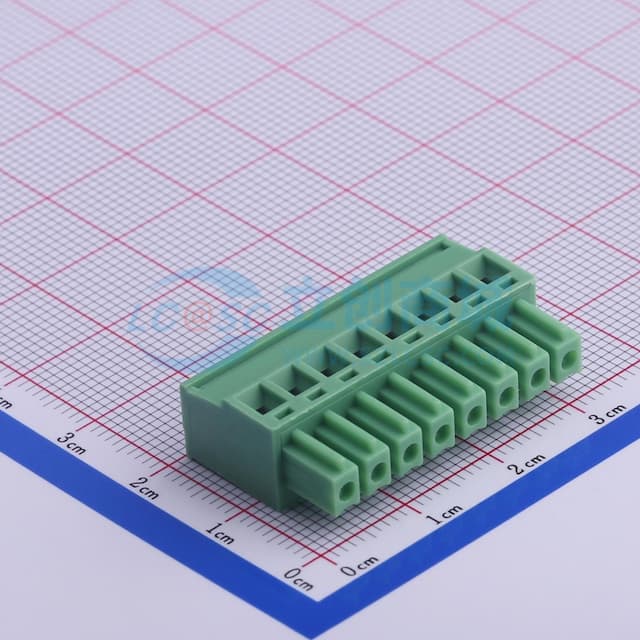3.81mm 1x8P 排数:1 每排P数:8实物图