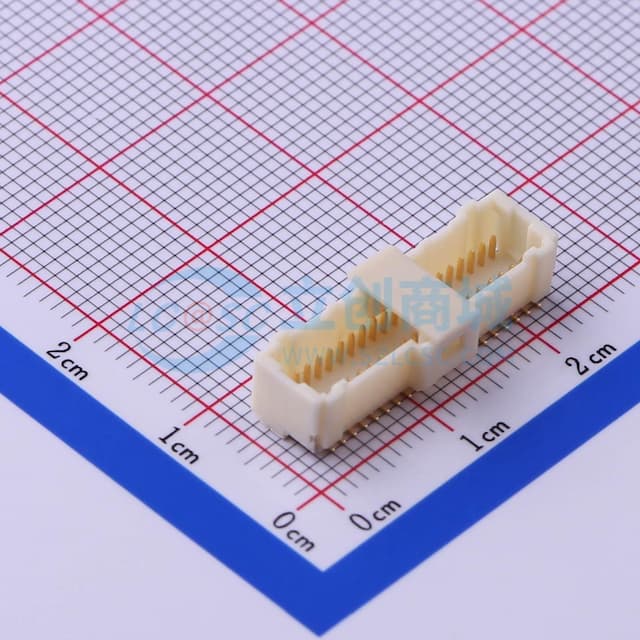 2x20P 间距:1mm 立贴实物图