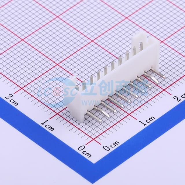 1x10P 间距:2mm 弯插 系列:PH 【插件】实物图