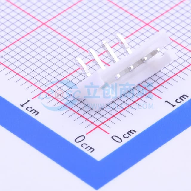 1x4P 间距:2.5mm 弯插 系列:EH【插件】实物图