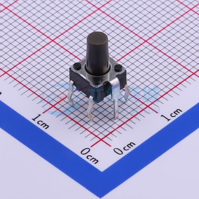 6*6*9.5mm 直插 轻触开关 【插件】实物图