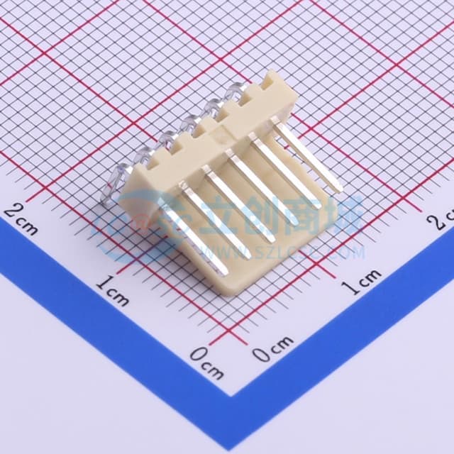 1x6P 间距:2.54mm 弯插 系列:KK 254(MX2510) 【插件】实物图