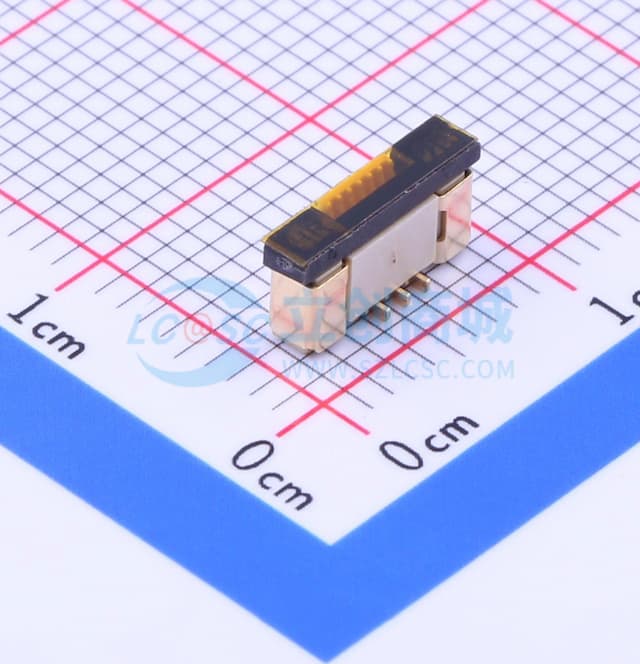 间距:0.5mm P数:6P 抽屉式 下接实物图