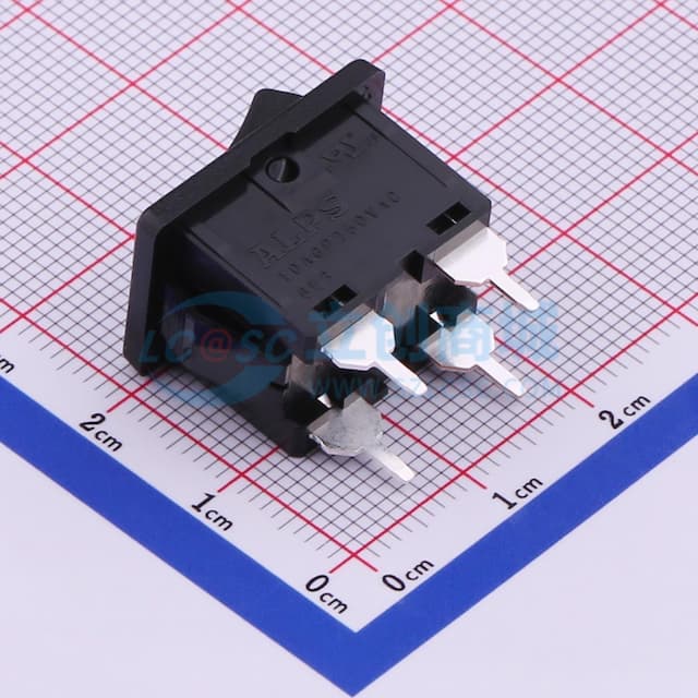 停产 小型高容量按入式电源开关【插件】实物图