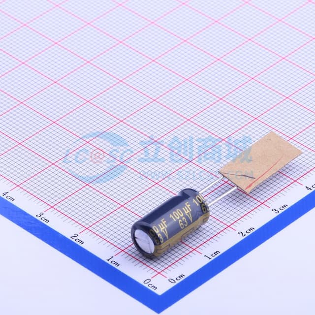 100uF ±20% 63V 【插件】实物图