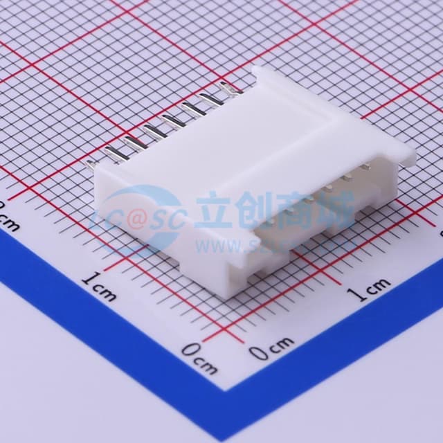 白色 1x8P 间距:2mm 直插【插件】实物图