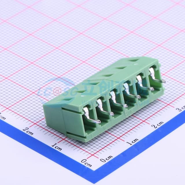 5mm 1x6P 排数:1 每排P数:6 直插 【螺钉】实物图