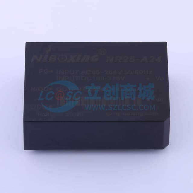 25W AC/DC模块电源，宽输入电压范围，高效率和高功率密度 【插件】实物图