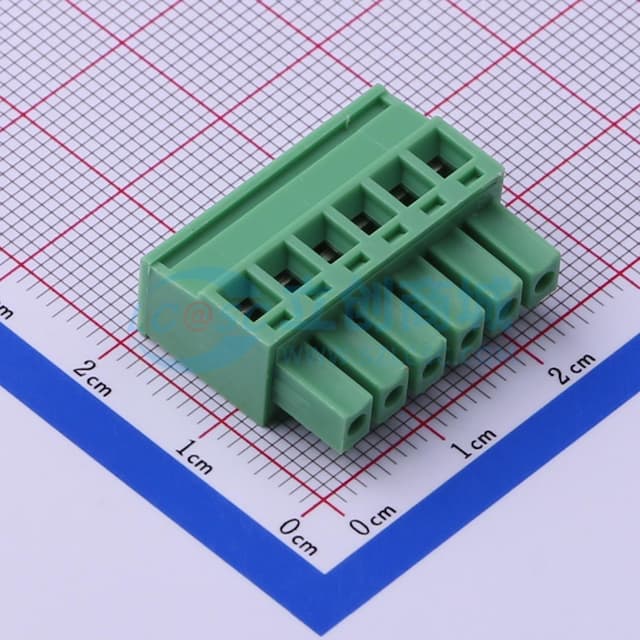 3.81mm 1x6P 排数:1 每排P数:6实物图