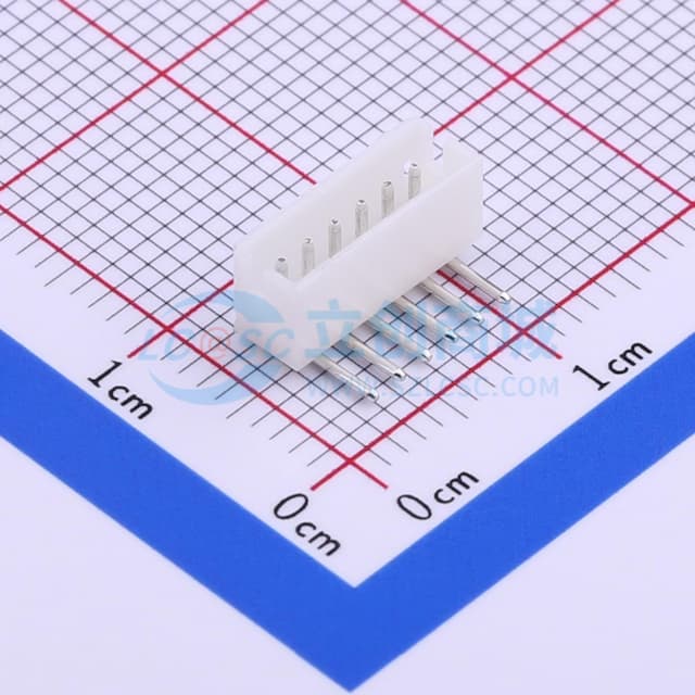 1x6P 间距:1.5mm 弯插 【插件】实物图