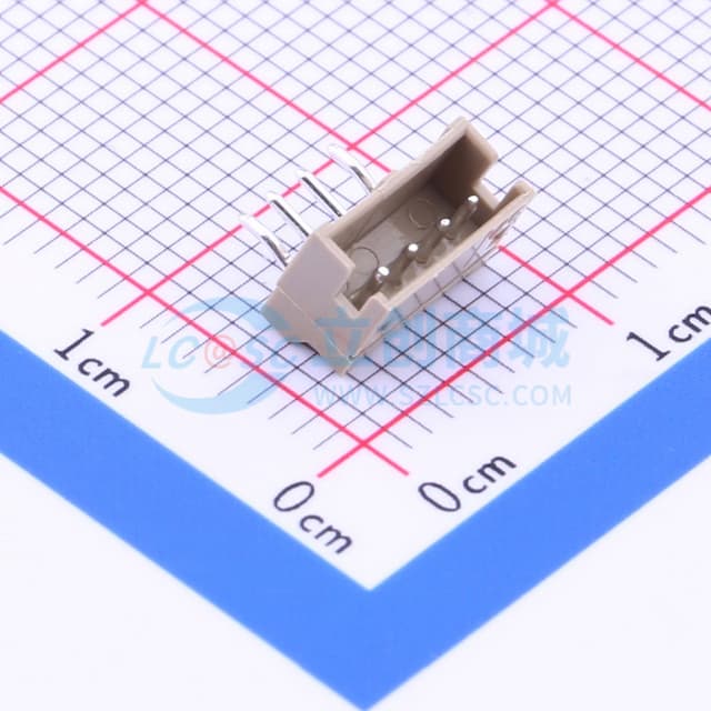 1x4P 间距:1.5mm 弯插 系列:ZH【插件】实物图