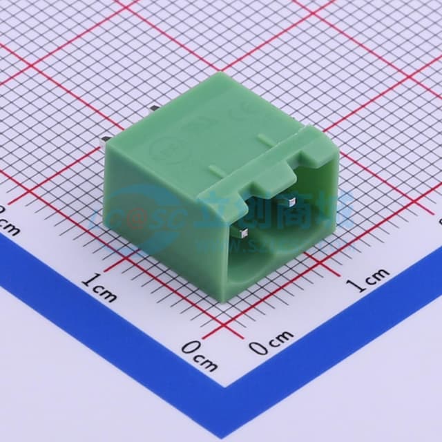 5.08mm 1x2P 排数:1 每排P数:2 【插拔】实物图
