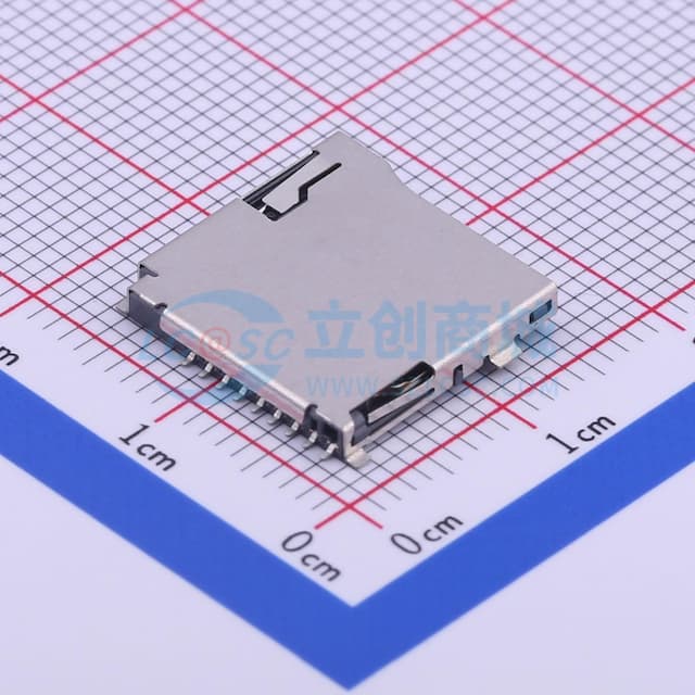 自弹式 MicroSD卡(TF卡) 卡座实物图