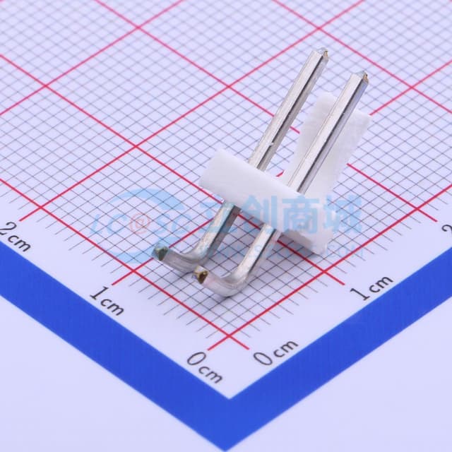 1x2P 间距:3.96mm 弯插 【插件】实物图