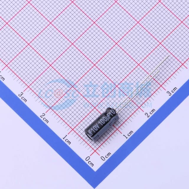 100uF ±20% 10V 【引线】实物图