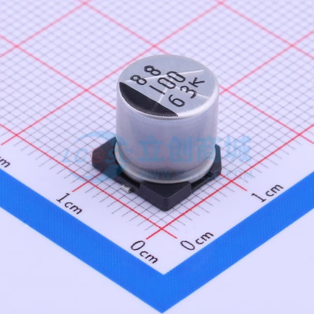 100uF ±20% 63V实物图