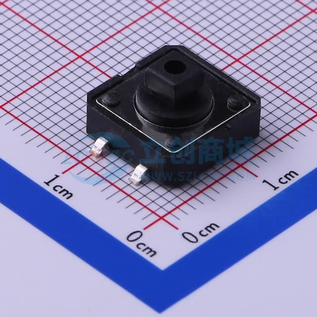 12*12*7.3mm 立贴 轻触开关实物图