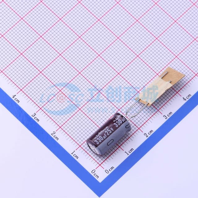 330uF ±20% 25V 【引线】实物图