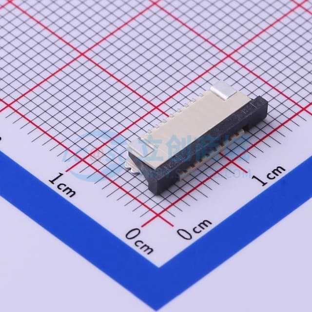FPC连接器 1.0mm间距 8P 抽拉式 下接实物图