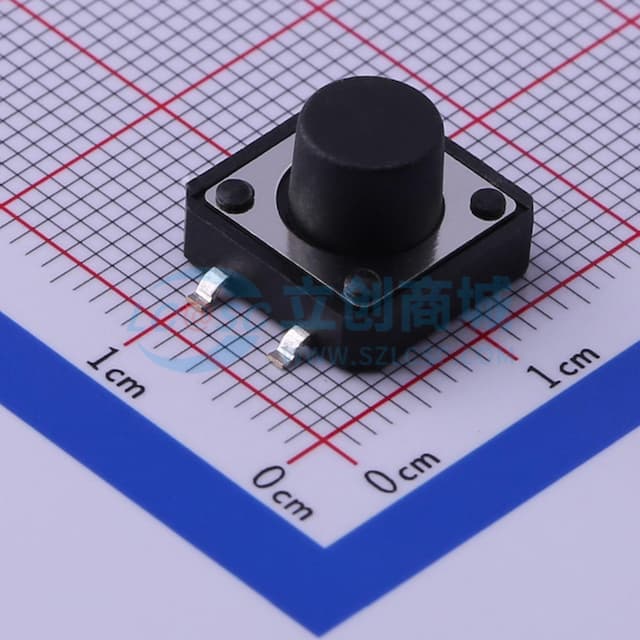 12*12*8mm 立贴 轻触开关实物图