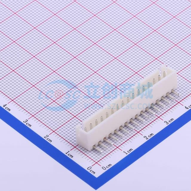 1x16P 间距:2.5mm 弯插 系列:XH 【插件】实物图