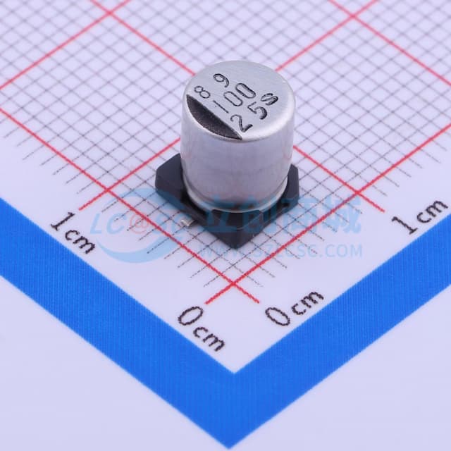 100uF ±20% 25V实物图