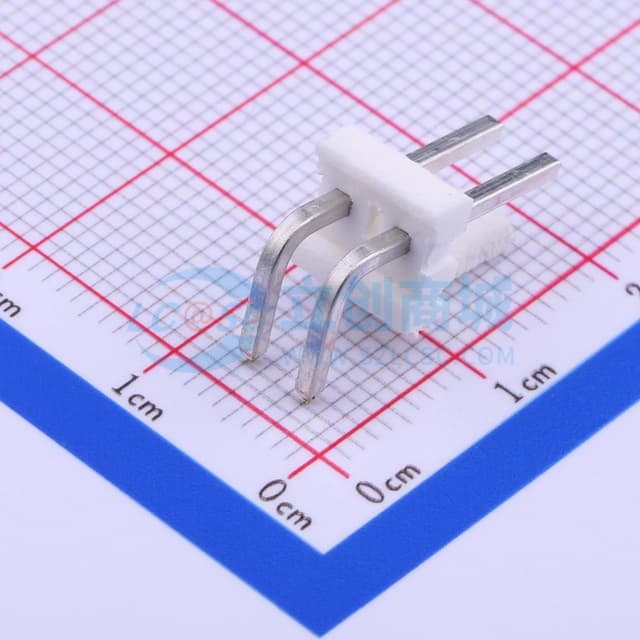 1x2P 间距:3.96mm 弯插 【插件】实物图