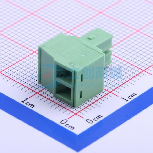 3.81mm 1x2P 排数:1 每排P数:2实物图