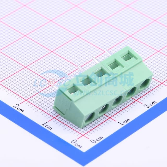 5mm 1x5P 排数:1 每排P数:5 直插 【螺钉】实物图