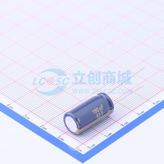 180uF ±20% 63V 【引线】实物图