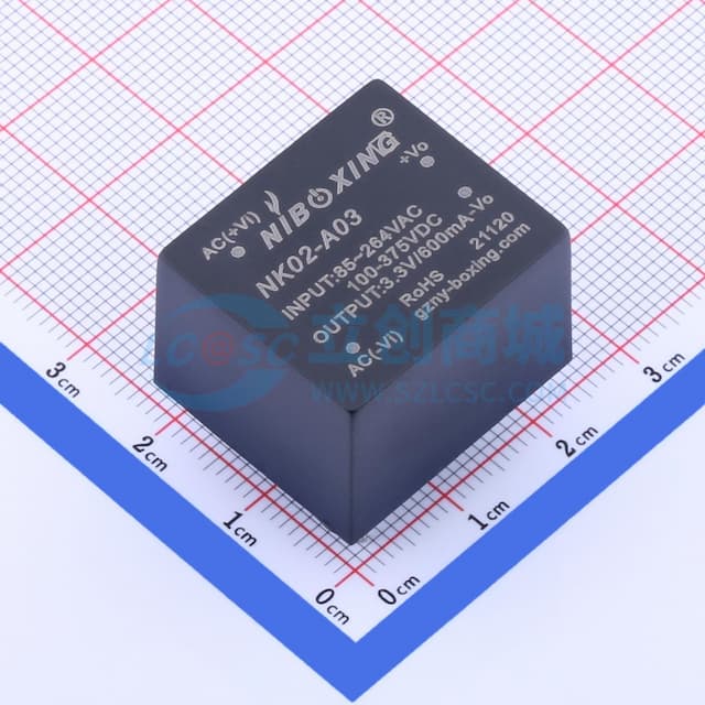 2W AC/DC模块电源，宽输入电压范围 【插件】实物图