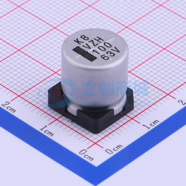 100uF ±20% 63V实物图