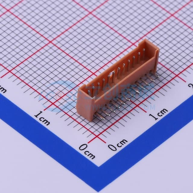 土黃 1x12P 间距:1.25mm 弯插【插件】实物图