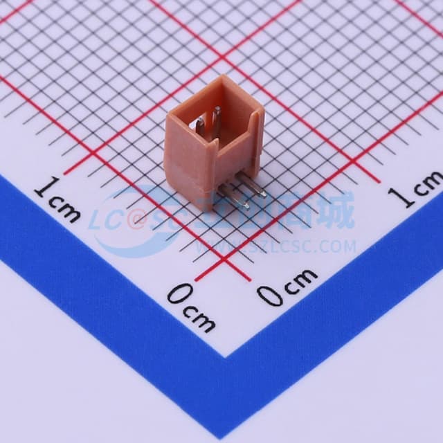 土黃 1x2P 间距:1.25mm 弯插【插件】实物图