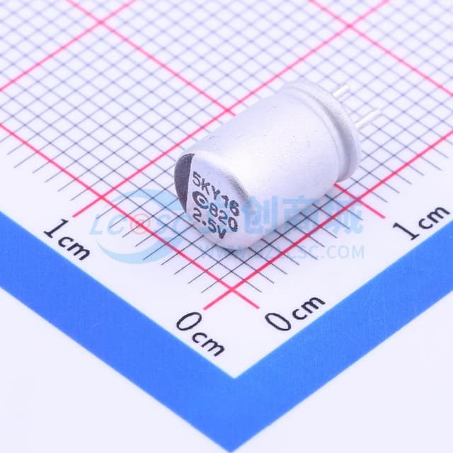 820uF ±20% 2.5V 【引线】实物图