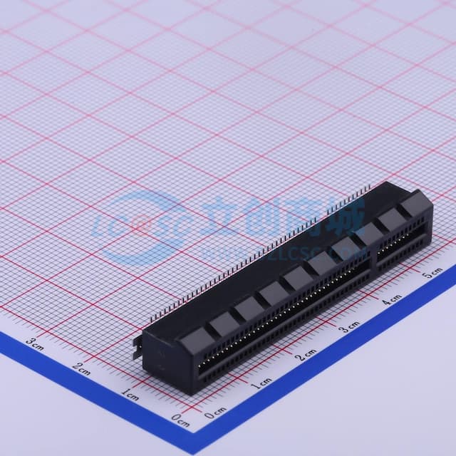 黑色 PCIE 边缘卡连接器 PCI-E 卡边缘连接器 SMT TYPE实物图