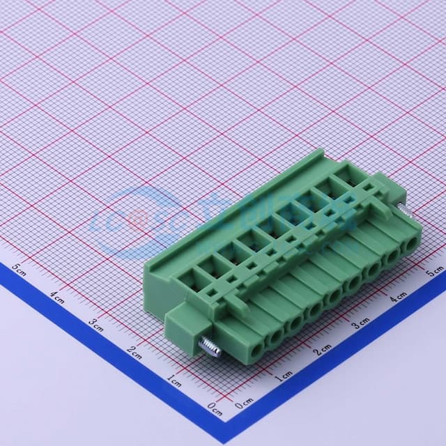 5.08mm 1x9P 排数:1 每排P数:9 螺丝固定实物图