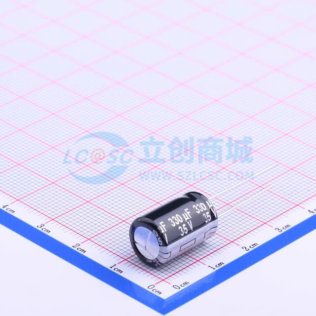330uF ±20% 35V 【引线】实物图