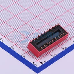 间距2.54mm 平拨,凸起式 10位拨码开关 【插件】缩略图
