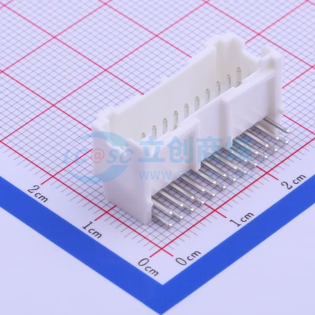 2x12P 间距:2mm 弯插 系列:PAD 【插件】实物图