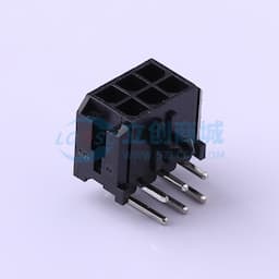 黑色 2x3P 间距:3mm 弯插【插件】缩略图