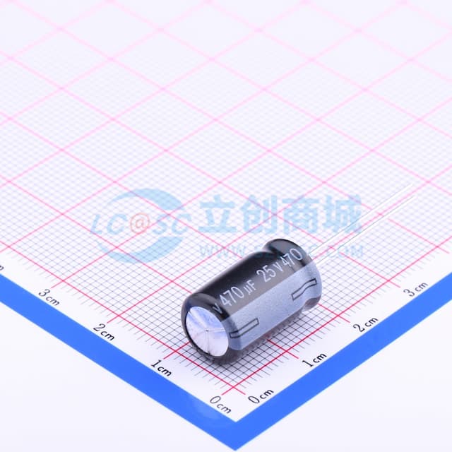 470uF ±20% 25V 【引线】实物图