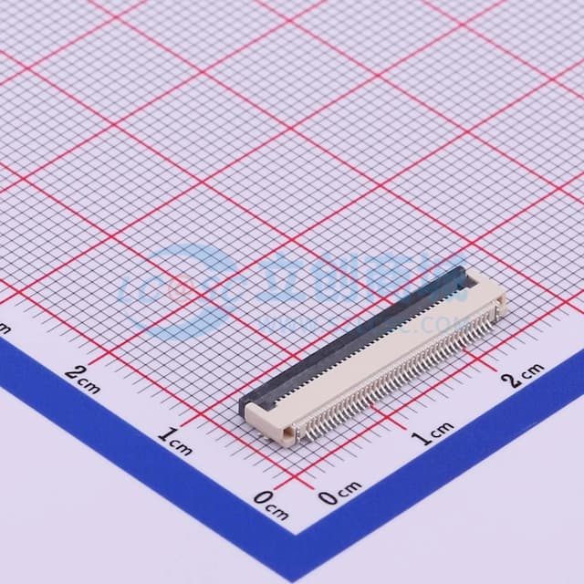 间距:0.5mm P数:40P 翻盖式 下接实物图