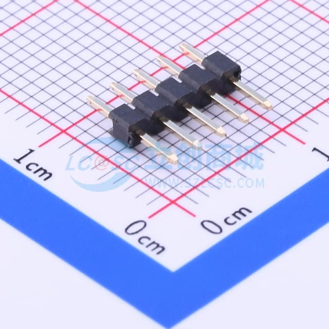 1x5P 间距:2mm 方针 直插 【排针】实物图