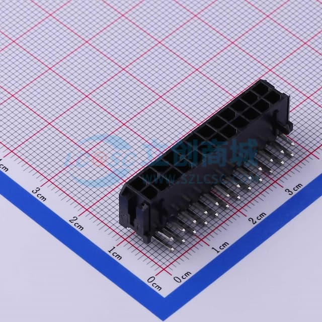 黑色 2x12P 间距:3mm 弯插【插件】实物图
