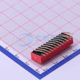 间距2.54mm 平拨,凸起式 12位拨码开关 【拨码】缩略图