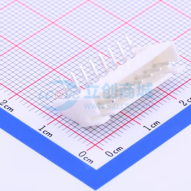 1x8P 间距:2.5mm 弯插 系列:XH【插件】实物图
