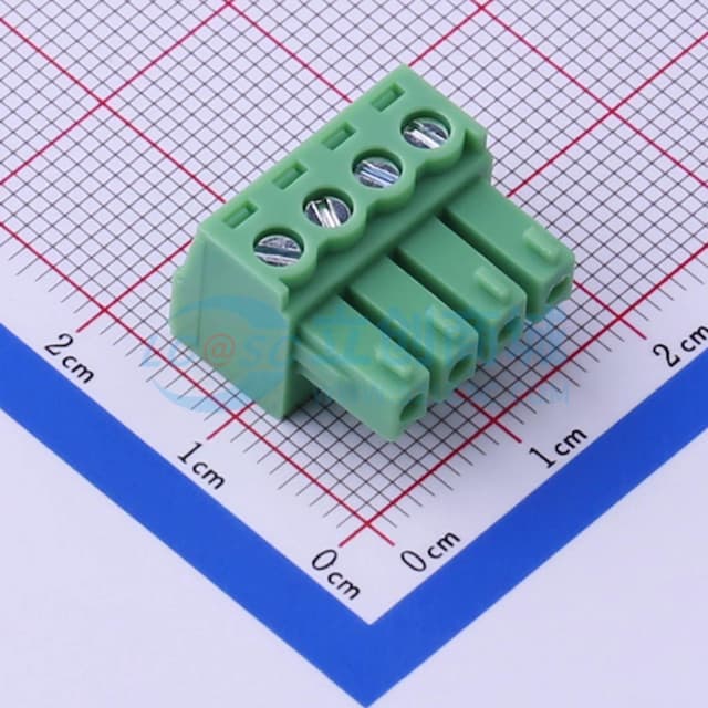 3.81mm 1x4P 排数:1 每排P数:4实物图