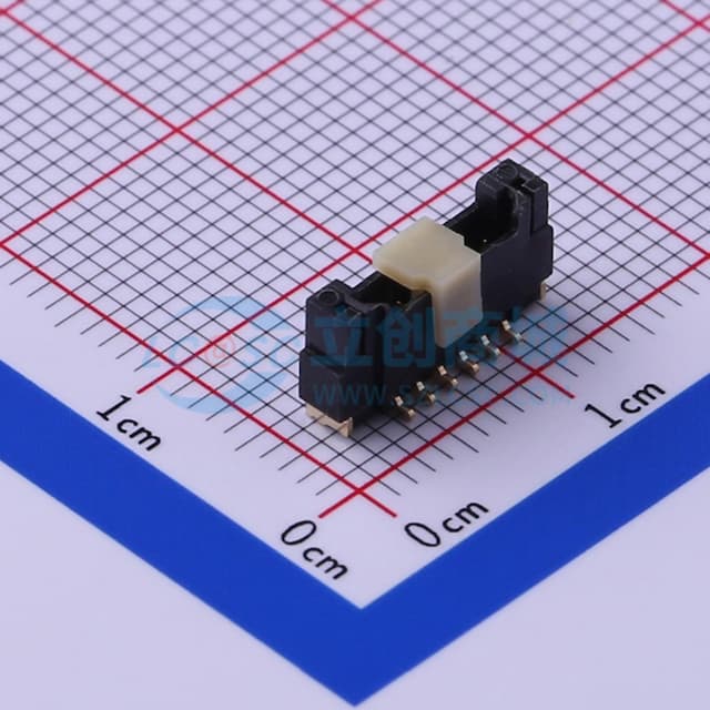 1x6P 间距:1.25mm 立贴实物图
