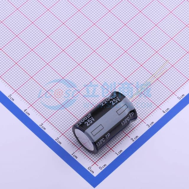 2200uF ±20% 25V 【插件】实物图